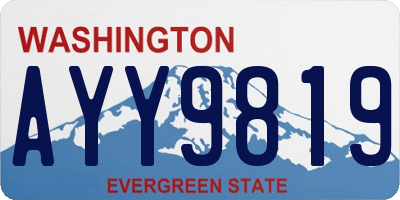 WA license plate AYY9819