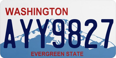 WA license plate AYY9827