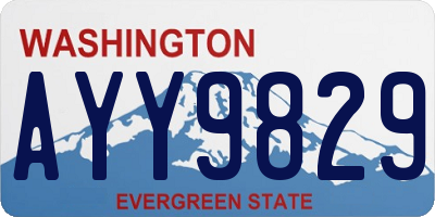 WA license plate AYY9829