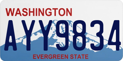 WA license plate AYY9834