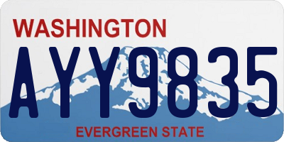 WA license plate AYY9835