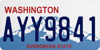 WA license plate AYY9841