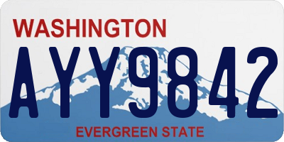 WA license plate AYY9842