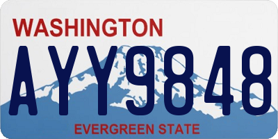 WA license plate AYY9848