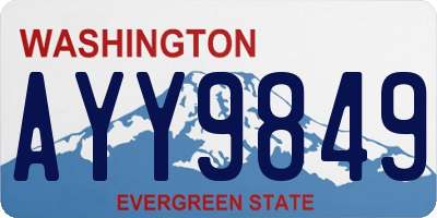 WA license plate AYY9849