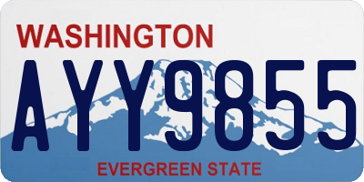 WA license plate AYY9855
