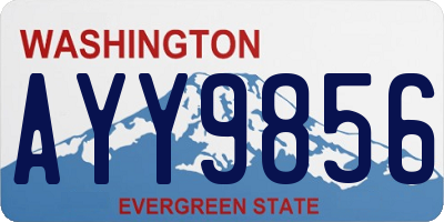 WA license plate AYY9856