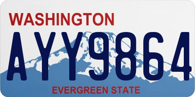 WA license plate AYY9864