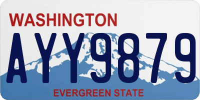 WA license plate AYY9879