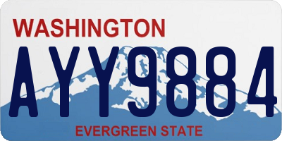 WA license plate AYY9884