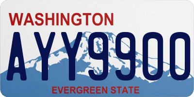 WA license plate AYY9900