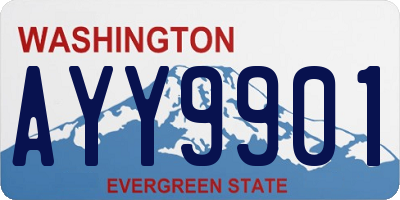 WA license plate AYY9901