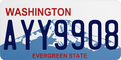 WA license plate AYY9908