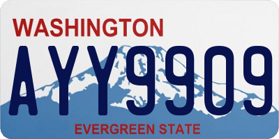 WA license plate AYY9909