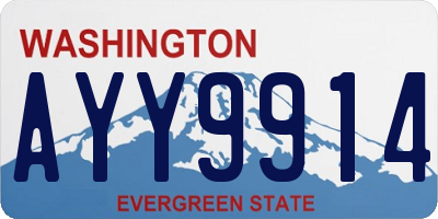 WA license plate AYY9914