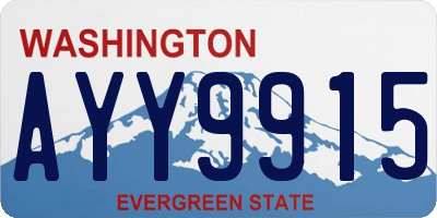 WA license plate AYY9915