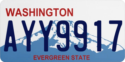 WA license plate AYY9917