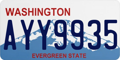 WA license plate AYY9935