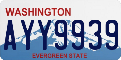 WA license plate AYY9939