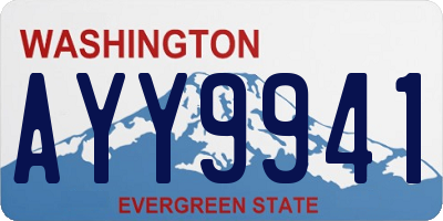 WA license plate AYY9941