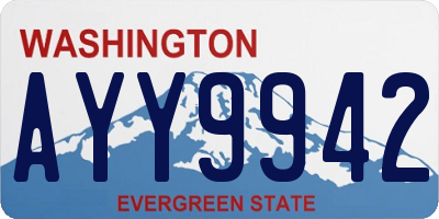 WA license plate AYY9942