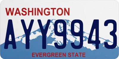 WA license plate AYY9943