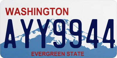 WA license plate AYY9944