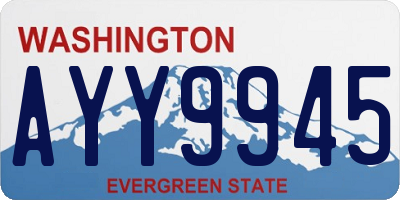 WA license plate AYY9945