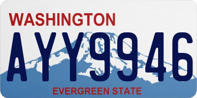 WA license plate AYY9946