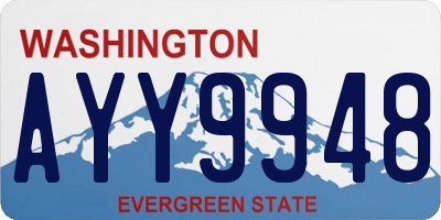 WA license plate AYY9948