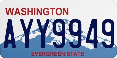 WA license plate AYY9949