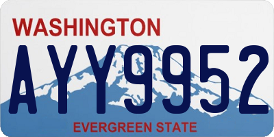 WA license plate AYY9952