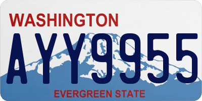 WA license plate AYY9955