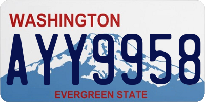 WA license plate AYY9958