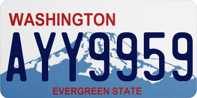 WA license plate AYY9959