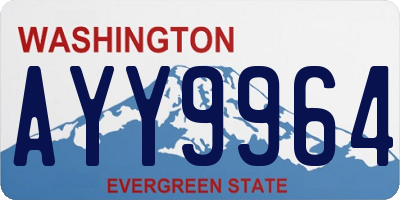 WA license plate AYY9964