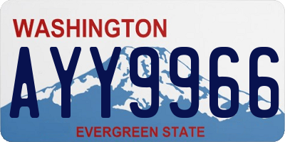 WA license plate AYY9966