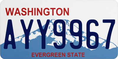 WA license plate AYY9967