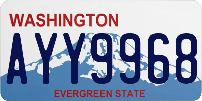 WA license plate AYY9968