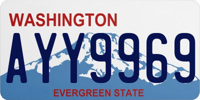 WA license plate AYY9969