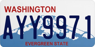 WA license plate AYY9971