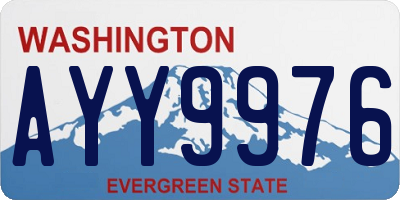 WA license plate AYY9976