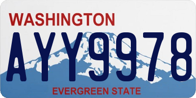 WA license plate AYY9978