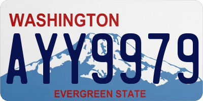 WA license plate AYY9979