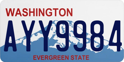 WA license plate AYY9984