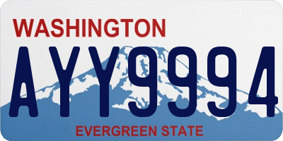 WA license plate AYY9994