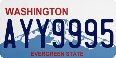 WA license plate AYY9995