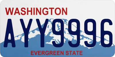 WA license plate AYY9996