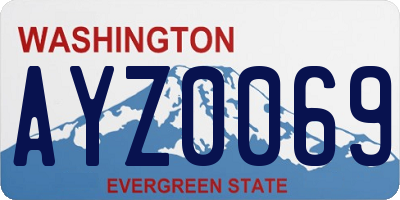 WA license plate AYZ0069