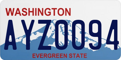 WA license plate AYZ0094